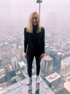 Sierra Elrod with city backdrop